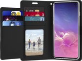 Hoesje geschikt voor Samsung Galaxy S21 Plus - goospery rich diary case - hoesje met pasjeshouder - zwart