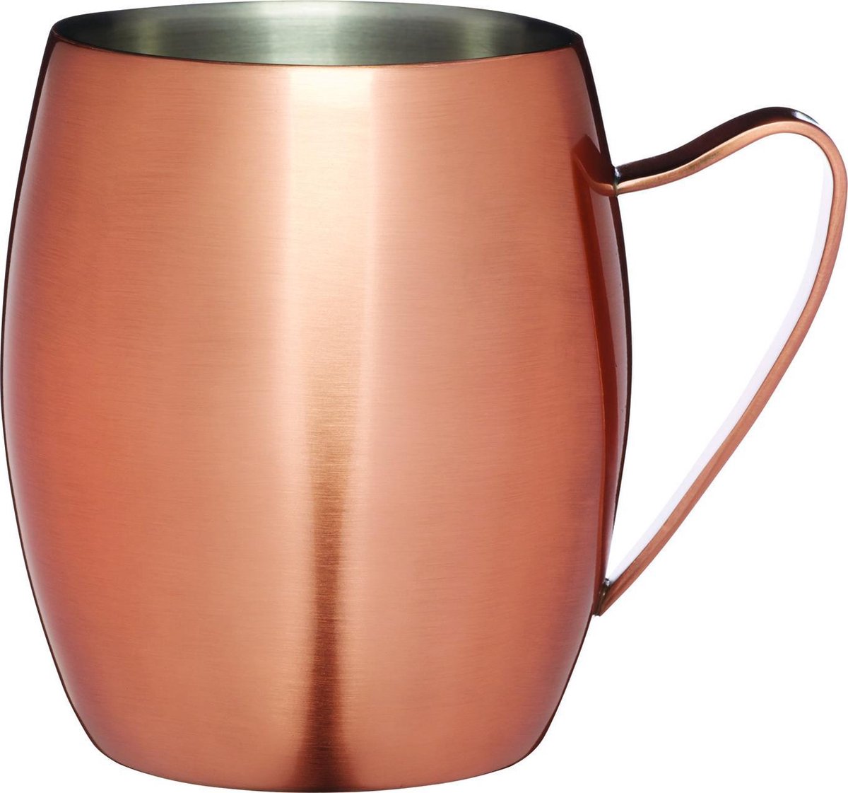 BarCraft Isolerende Moscowmule Mok met Koperen Afwerking - Roestvrij Staal 370 Milliliter