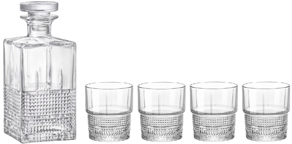 Bormioli Rocco Novecento Liquor whiskeyset - 7-delig