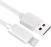 Allteq - Câble USB A vers Lightning - Câble iPhone - Certifié MFI - USB 2.0 - Wit - 0,5 mètre