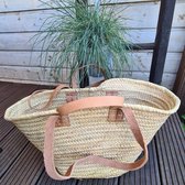 Strandtas - boodschappentas - palmblad - lang en kort hengsel