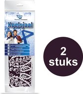 Koelsjaal - Sjaal Dames & Heren Zomer - Verkoelende Sjaal - Koelsjaal Sport - Hoofdpijn Verlichter - Zwart/Wit - 2 stuks