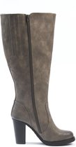 Gabylou - Laarzen voor brede kuiten XL - Model Kamilla - Grijs, Maat 41