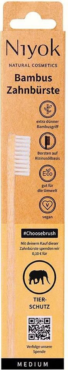Goedkoopste Niyok Choosebrush - Bamboe Tandenborstel - Animal Protection - Milieuvriendelijk - Zachte reiniging - Veganistisch