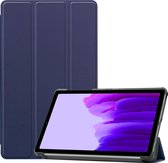 Case2go - Hoes voor de Samsung Galaxy Tab A7 Lite (2021) - Tri-Fold Book Case - Donker Blauw