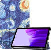 Case2go - Hoes voor de Samsung Galaxy Tab A7 Lite (2021) - Tri-Fold Book Case - Sterrenhemel