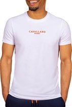 Cavallaro Napoli - Heren T-Shirt - EK 21 Tee - Wit/Oranje - Maat S