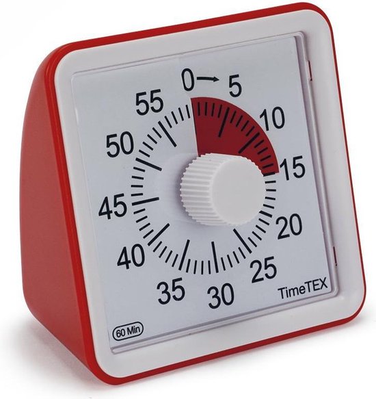 Free Timer Tedex TimeTEX Timer Compact 60 min - Geluidloos rood | bol