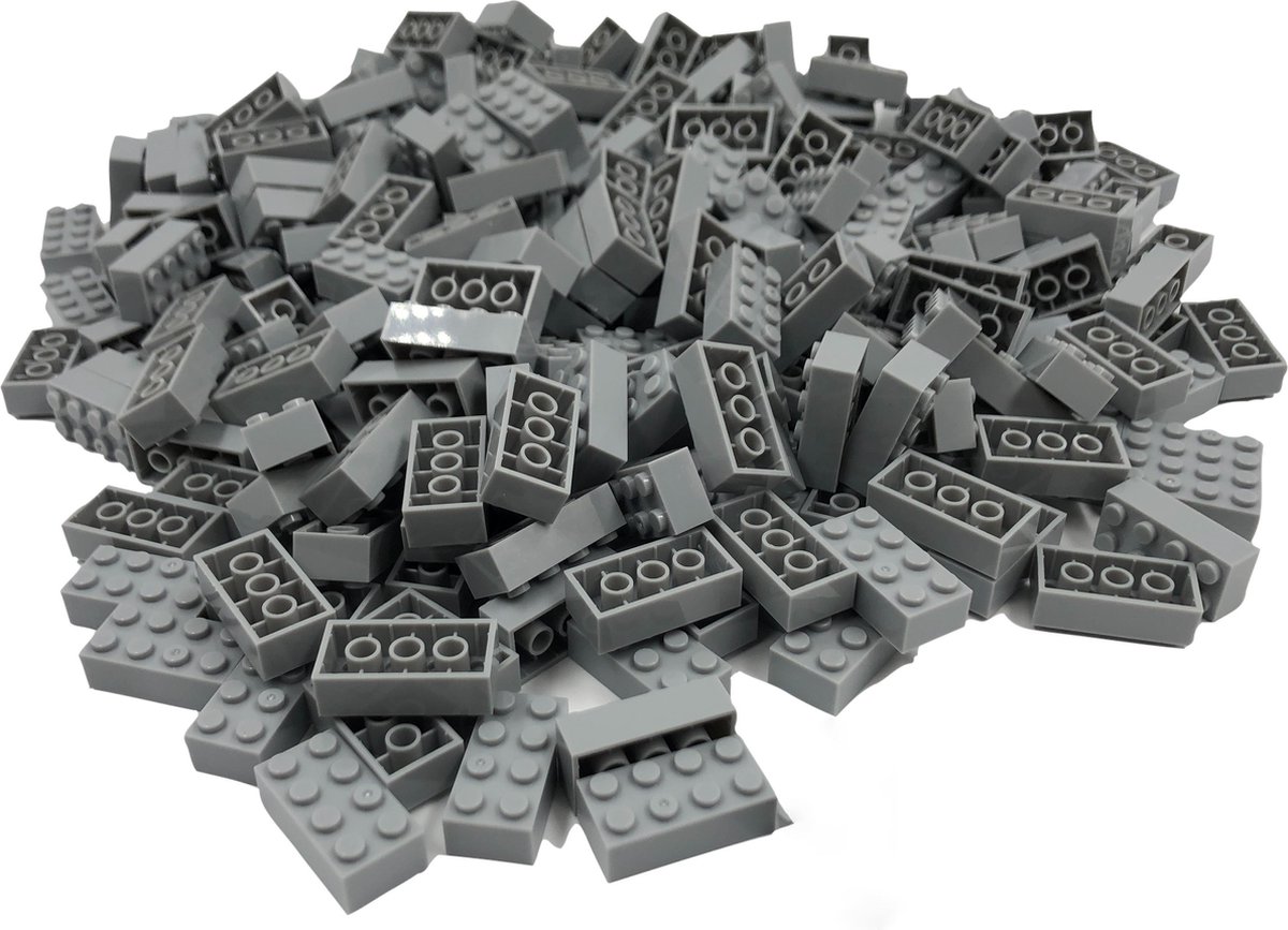 100 Bouwstenen 2x4 | Lichtgrijs | compatibel met Lego | SmallBricks