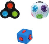 Banzaa Fidget Toys Top 3 Pakket ‒ Rage 2021 ‒ Pop It, Cube, Puzzel