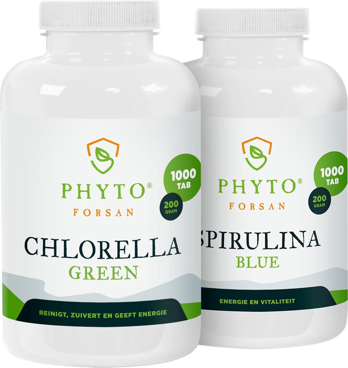 Goedkoopste Chlorella Green Spirulina Blue duoset