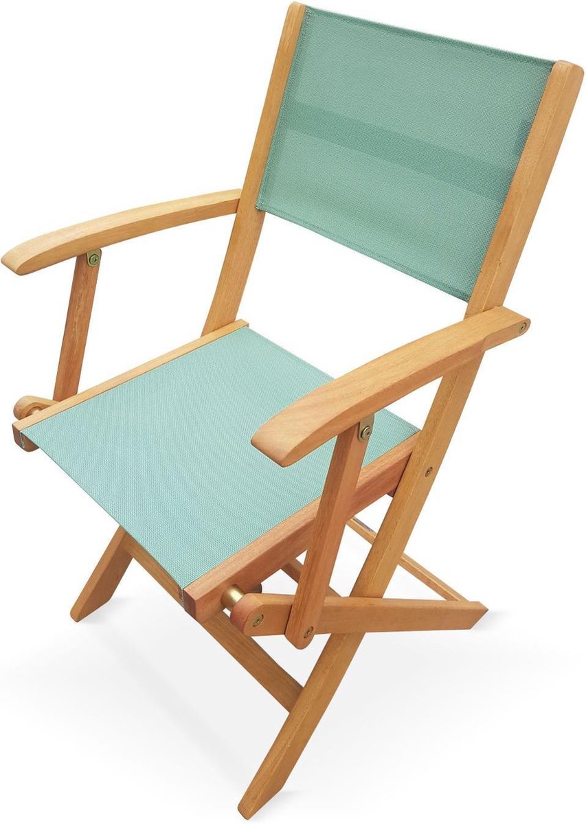 Alice's Garden Tuinstoel Almeria set van 2 Eucaluptus Inklapbaar