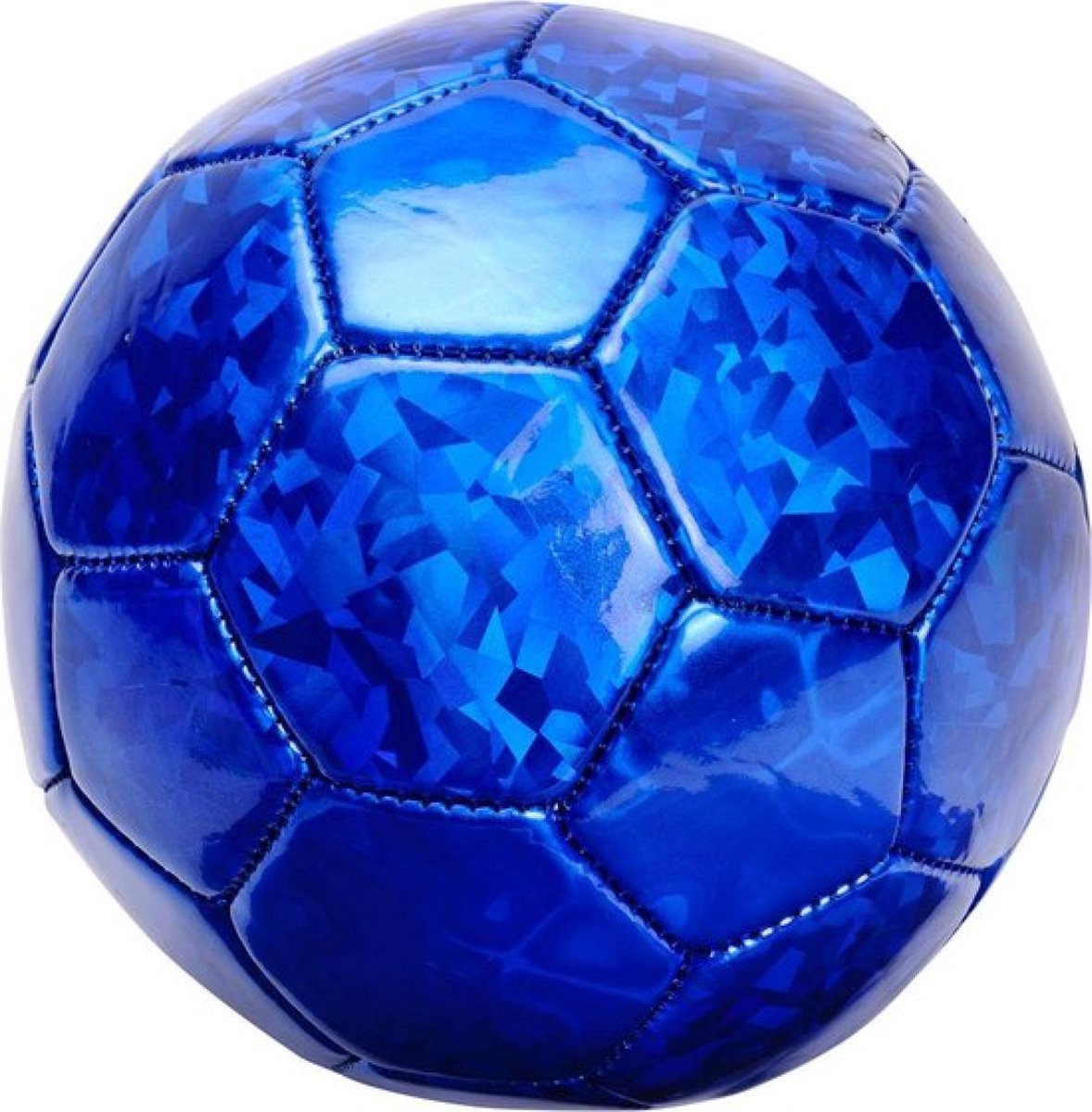 Bal - Voetbal - Blauw - Metallic - Klein - 14cm