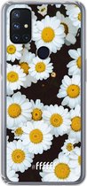 6F hoesje - geschikt voor OnePlus Nord N10 5G -  Transparant TPU Case - Daisies #ffffff