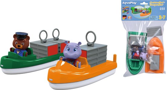 AquaPlay Vracht- en Containerboot met 2 Speelfiguren 255 - Aquaplay