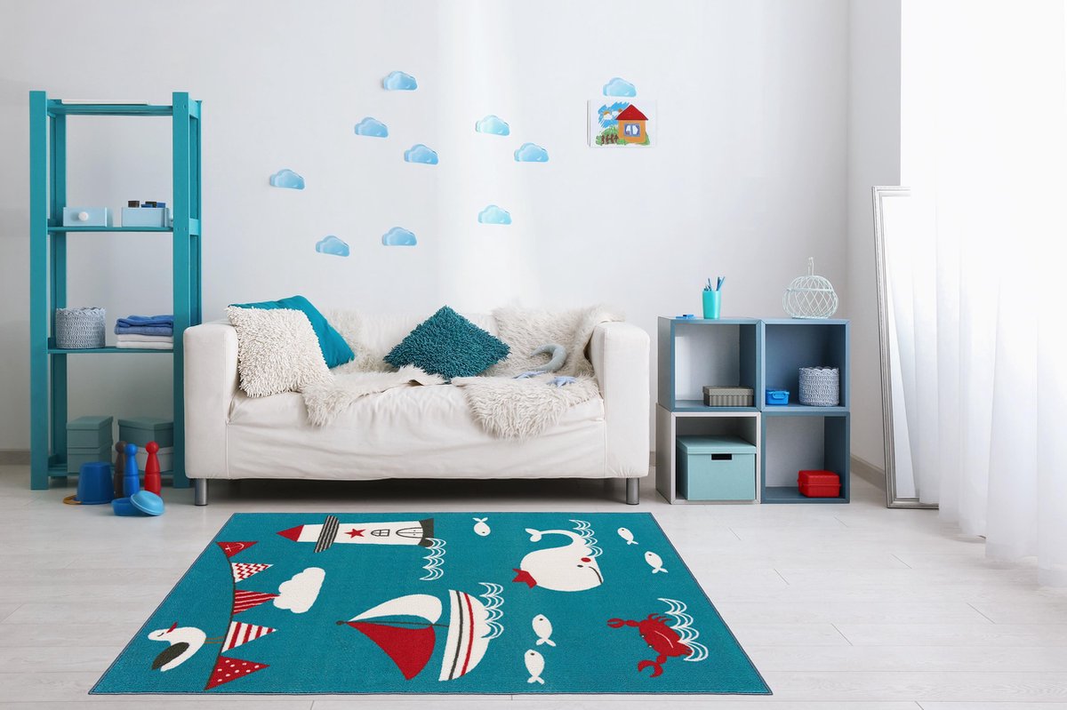 DANCE KIDS EC2051 - Vloerkleed kinderkamer - 100cm x 150cm - Dikte 14mm