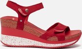 Panama Jack Nica Sport B1 sandalen met sleehak rood - Maat 41