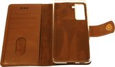 Made-NL Samsung Galaxy S10e Handgemaakte book case groen leer  hoesje