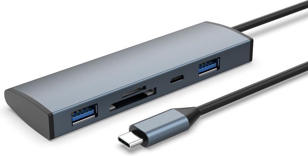 Acropaq Hub USB-C 5-en-1 aluminium avec LAN RJ45