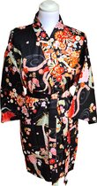 Originele - Japanse - Kimono - Draak&Phoenix - Zwart - Katoen - Kort - (Maat zie productomschrijving !)