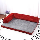 Hond Bed Zachte Kat Hond Slaapbanken Grote Hondenkennel Kussen Mat Puppy Duitse Herder L Vormige Bank Voor Grote kleine HondRed L