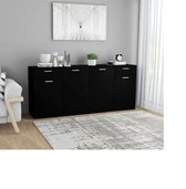 {NEW} Dressoir - Spaanplaat - Zwart - Woonkamer - Slaapkamer - Modern - Industrieel - Nieuwste Collectie