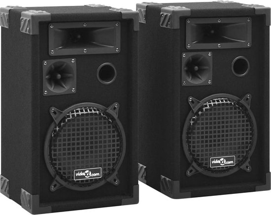 vidaXL Enceintes de scène Hi-Fi 2 pcs Passive Professional 800 W Noir