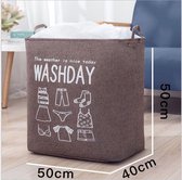 Wasmand - Waszak - Laundry bag - Laundry basket - Opvouwbaar -  100 Liter - Bruin