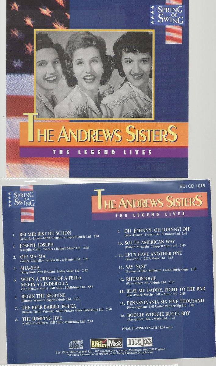 ANDREW SISTERS - THE LEGEND LIVES