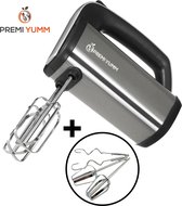 Premi Yumm Handmixer - INCLUSIEF 2 EXTRA Klopgardes -Compacte Mixer Handmixer - Mixer Keukenmachine - 5 standen.