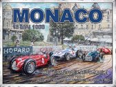 Grand Prix Monaco 13 Mai 1956.  ​Metalen wandbord 40 x 30 cm.
