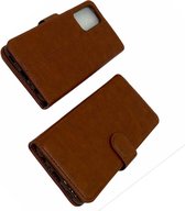 Huawei P40 Pro Bruine Portemonnee Wallet Case -TPU  hoesje met pasjes Flip Cover - Boek  beschermend Telefoonhoesje