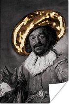 Poster De vrolijke drinker - Frans Hals - Goud - 60x90 cm