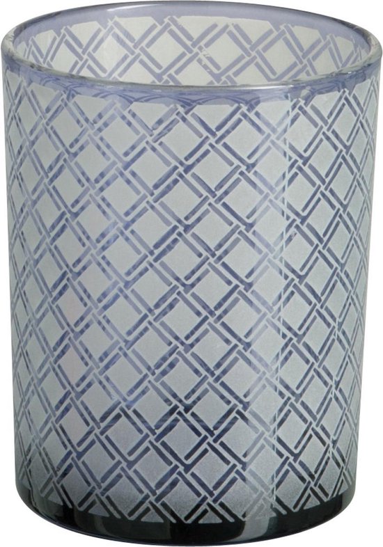 J Line Windlicht Ruit Glas Lavendel Medium Set Van 2 Stuks Bol Com