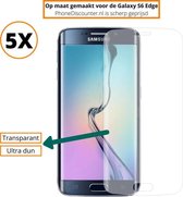 galaxy s6 edge screenprotector | Galaxy S6 Edge protective glass 5x | Galaxy S6 Edge SM-G925 beschermglas | 5x gehard glas galaxy s6 edge samsung | Samsung Galaxy S6 Edge tempered glass