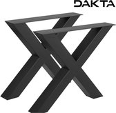 Dakta® Metalen Tafelpoten | Kruispoot | Metaal | Eettafel Industrieel | Zwart