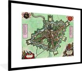 Fotolijst incl. Poster - Stadskaart - Breda - Historisch - 80x60 cm - Posterlijst - Plattegrond