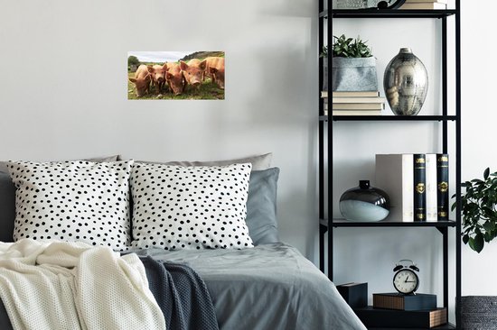 Porcelets dans une rangée de papier pour affiche