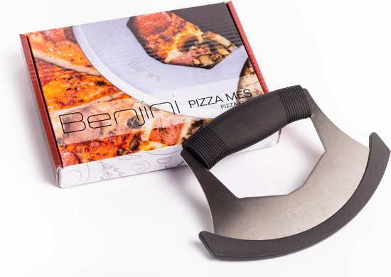 Benjini – Pizza snijder – Pizzames – Pizza hakmes -Kaas mes – Deegsnijder – RVS – Professioneel