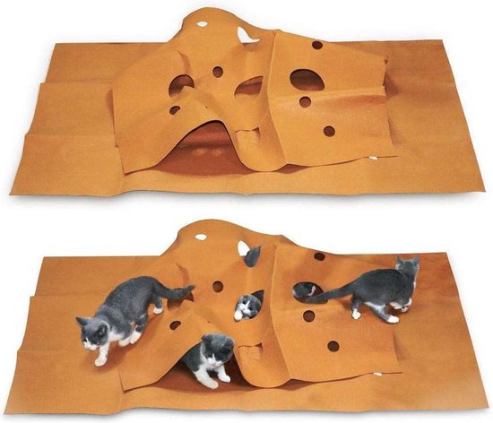 Adventure Carpet Interactieve Kattenspeelmat - Oranje - Speelgoed voor dieren - D.E. Products