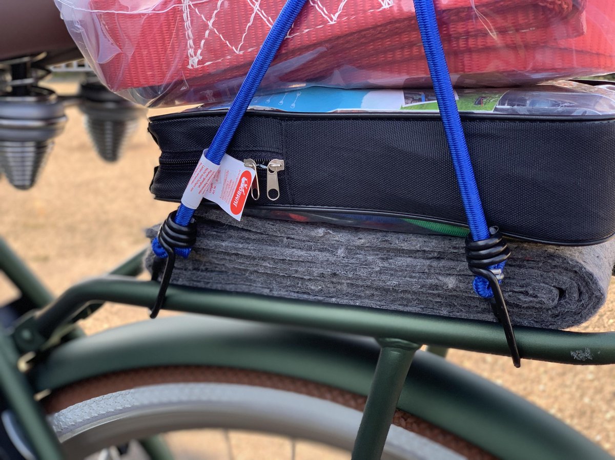 JUMBO bagage/fiets spinbinder snelbinder blauw 60 cm met haak, 4 armig, 8mm  met... | bol.com