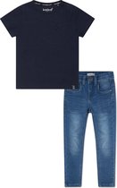 Koko Noko BIO Basics Set(2delig) Jeans NOVAN en Shirt Navy - Maat 110/116