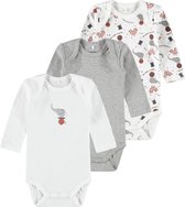 NAME IT NBNBODY 3P LS GREY MEL CIRCUS Meisjes Rompertje - Maat 68