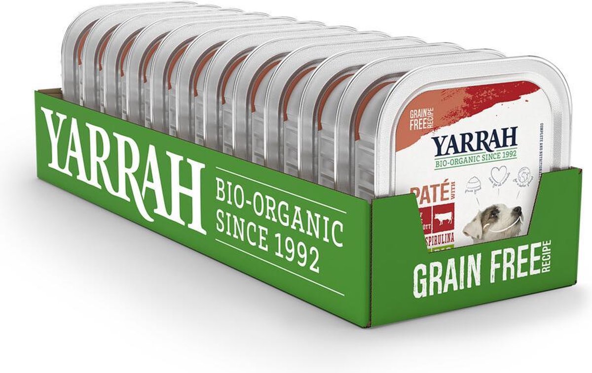12x Yarrah Bio Hondenvoer Paté Rund&Kip 150 gr