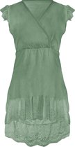 Cotton Lace Dress Groen