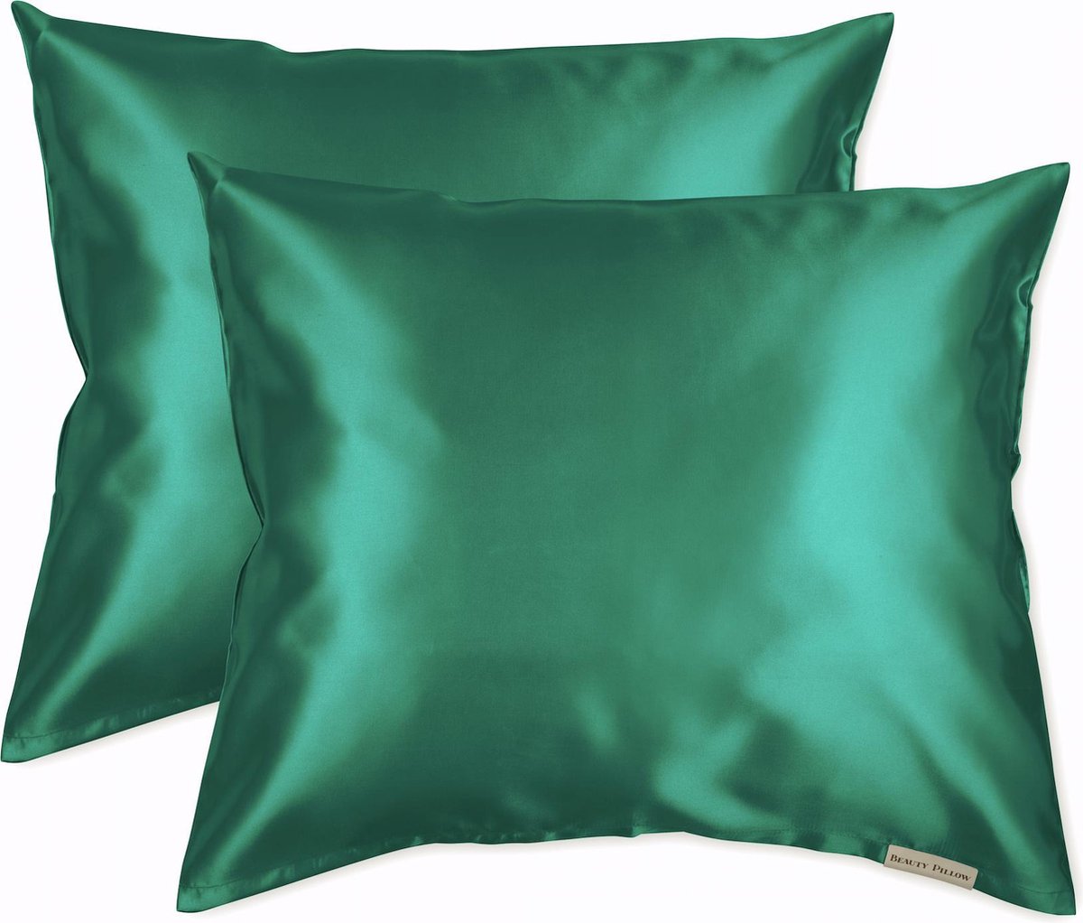 Beauty Pillow® - Satijnen Kussenslopen - Voordeelset - Duo Pack - 60x70 cm - Forest Green