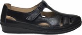 Manlisa velcro open lederen zomer schoenen S203-4042 zwart mt 39