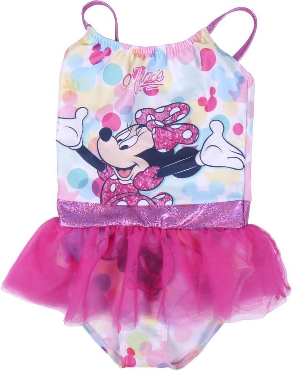 Minnie Mouse badpak met tutu maat 6 (116cm)