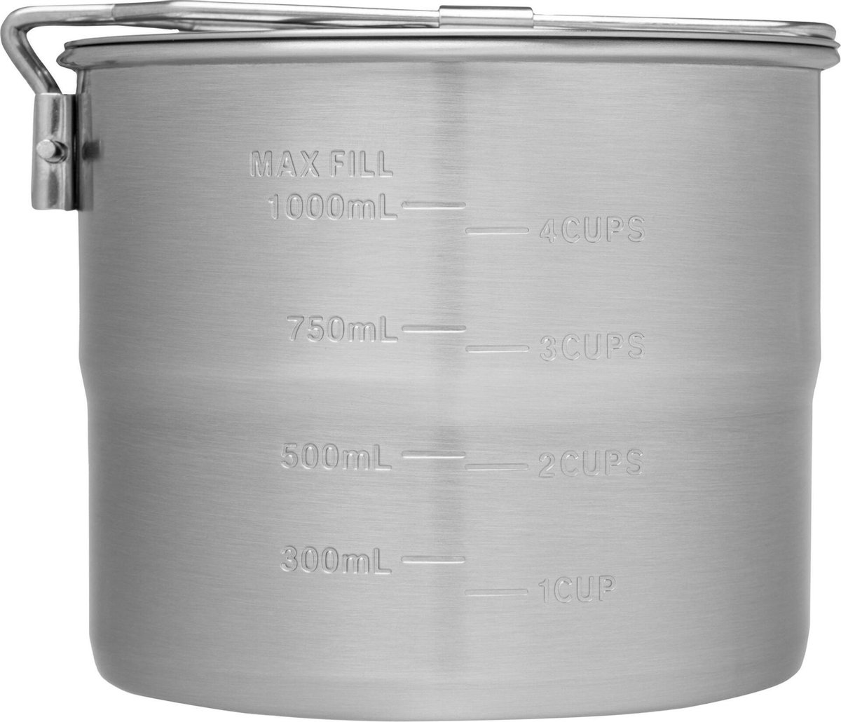Stanley The Stainless Steel Cook Set For Two 1,0 L- Camping Cookset - Stainless Steel