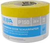 Aluminium oxide handschuurpapier rol 95mmx25mtr P150